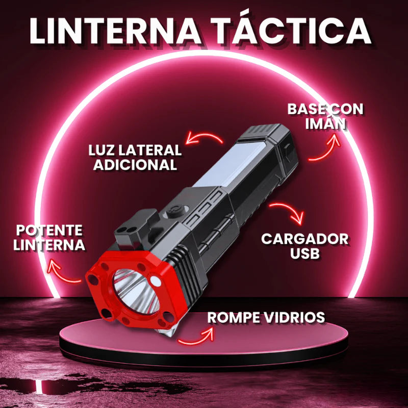 Linterna Multifuncional 4 En 1 Recargable